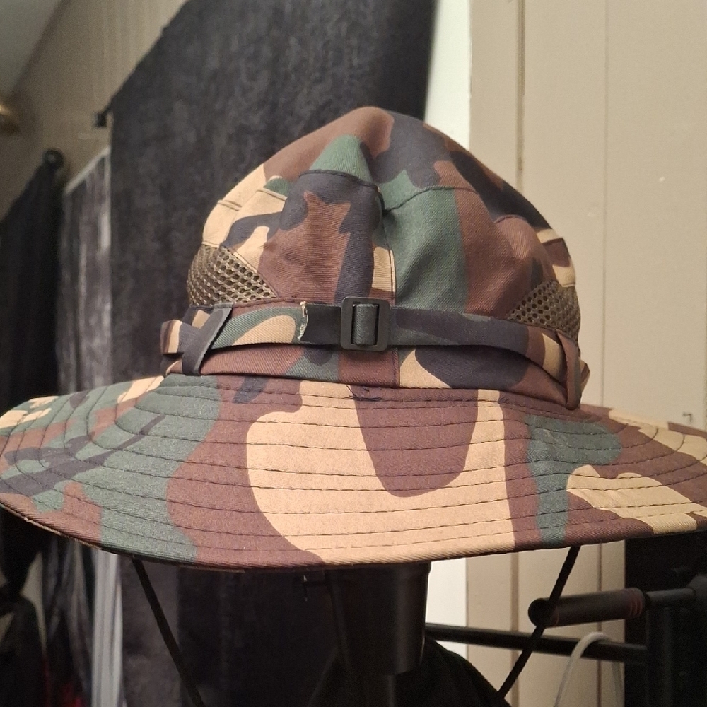 Camouflage Wide Brim Hat - Picture 2 of 5